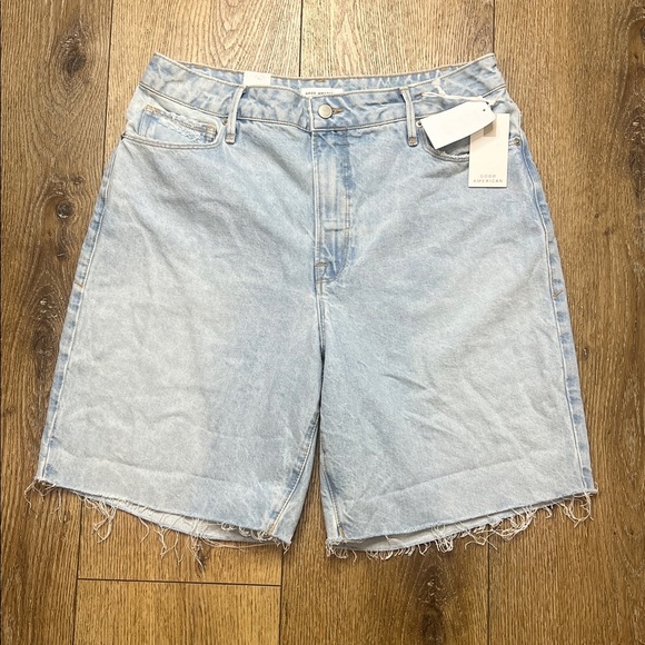 NWT Good American Good 90’s Bermuda Shorts in Indigo Size 10/30 - Picture 3 of 8